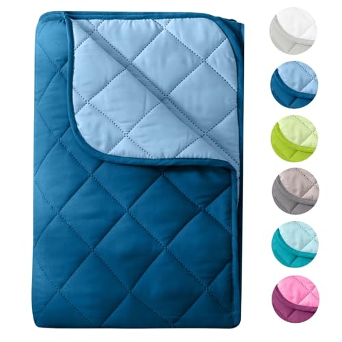 wometo Microfaser Sommer Steppbett Wende-Design 155x220 OekoTex – dunkelblau und blau Kochfest 95° Sommerbettdecke für Camping und heiße Tage I ohne Bezug verwendbar I farbig & bunt wometo Microfaser Sommer Steppbett Wende-Design 155x220 OekoTex – dunkelblau und blau Kochfest 95° Sommerbettdecke für Camping und heiße Tage I ohne Bezug verwendbar I farbig & bunt von wometo