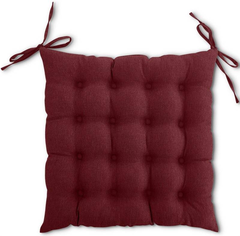 wometo Stuhlkissen Prime 40x40, OEKO-TEX®, Sitzkissen mit Steppung & Bändern von wometo