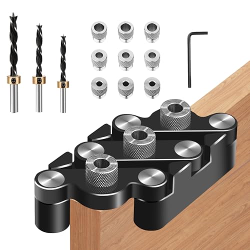 6/8/10mm Selbstzentrierende Holzbearbeitungs Dübellehre Kit, 3-in-1 die Bohrschablone Möbelbau mit Positionierungsclip Einstellbare Bohrführung Puncher Locator und Limitierer 6/8/10mm Selbstzentrierende Holzbearbeitungs Dübellehre Kit, 3-in-1 die Bohrschablone Möbelbau mit Positionierungsclip Einstellbare Bohrführung Puncher Locator und Limitierer von wonderforday