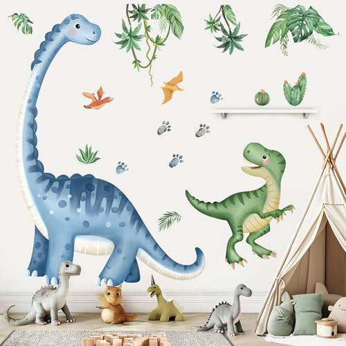 wondever Wandtattoo Dinosaurier XXL Kinder Wandaufkleber Große Dino Brachiosaurus Palmenblätter Wandsticker Wanddeko für Jungen Babyzimmer Kinderzimmer Spielzimmer wondever Wandtattoo Dinosaurier XXL Kinder Wandaufkleber Große Dino Brachiosaurus Palmenblätter Wandsticker Wanddeko für Jungen Babyzimmer Kinderzimmer Spielzimmer von wondever