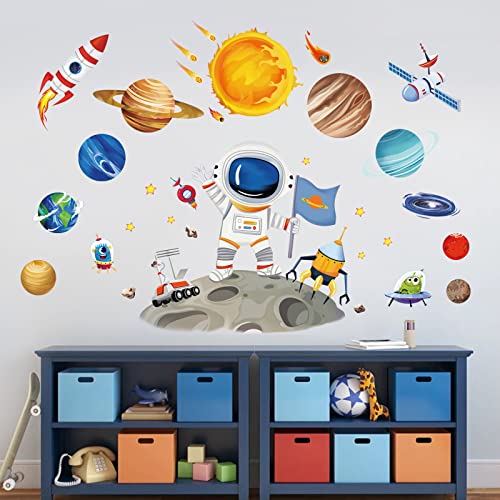 wondever Wandtattoo Weltraum Kinder Wandaufkleber Planeten Sonnensystem Astronaut Wandsticker Wanddeko für Kinderzimmer Babyzimmer Jungenzimmer wondever Wandtattoo Weltraum Kinder Wandaufkleber Planeten Sonnensystem Astronaut Wandsticker Wanddeko für Kinderzimmer Babyzimmer Jungenzimmer von wondever