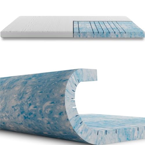 WONELLO DreamWave Matratzen Topper 180x200cm | Gelschaum Topper mit Tencel™ Bezug, waschbar | Rutschschutz Matratzenauflage für Bett, Boxspringbett & Jede Matratze | Matratzentopper 180 x 200 x 8,5 von wonello