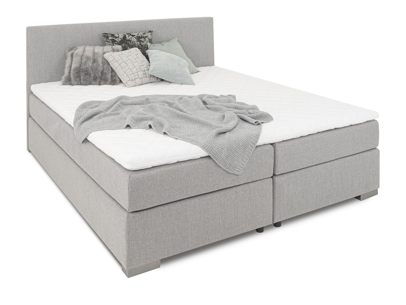 wonello Boxspringbett Arezzo, inkl. 5 cm Komfortschaum-Topper von wonello