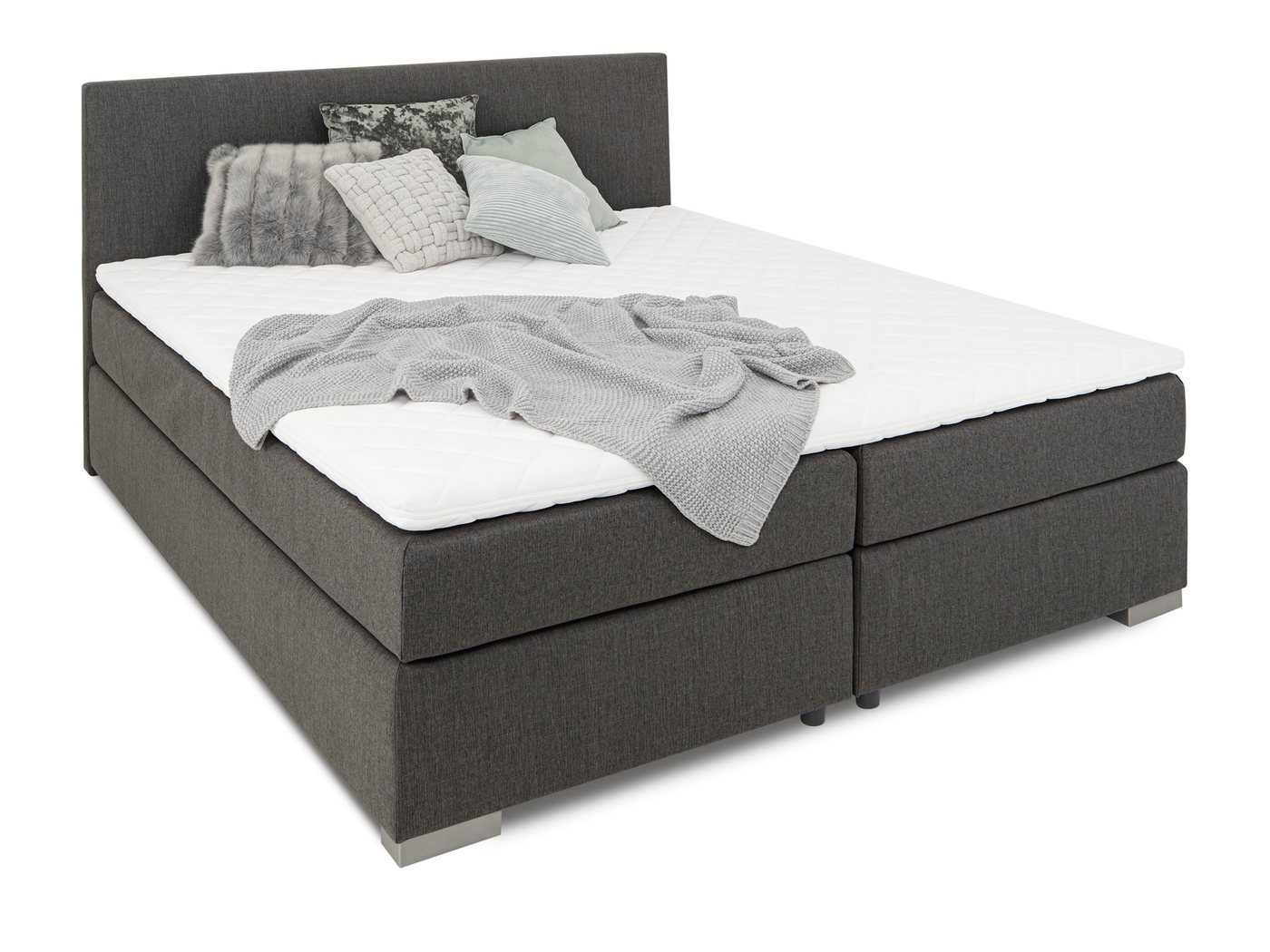 wonello Boxspringbett Arezzo, inkl. 5 cm Komfortschaum-Topper von wonello