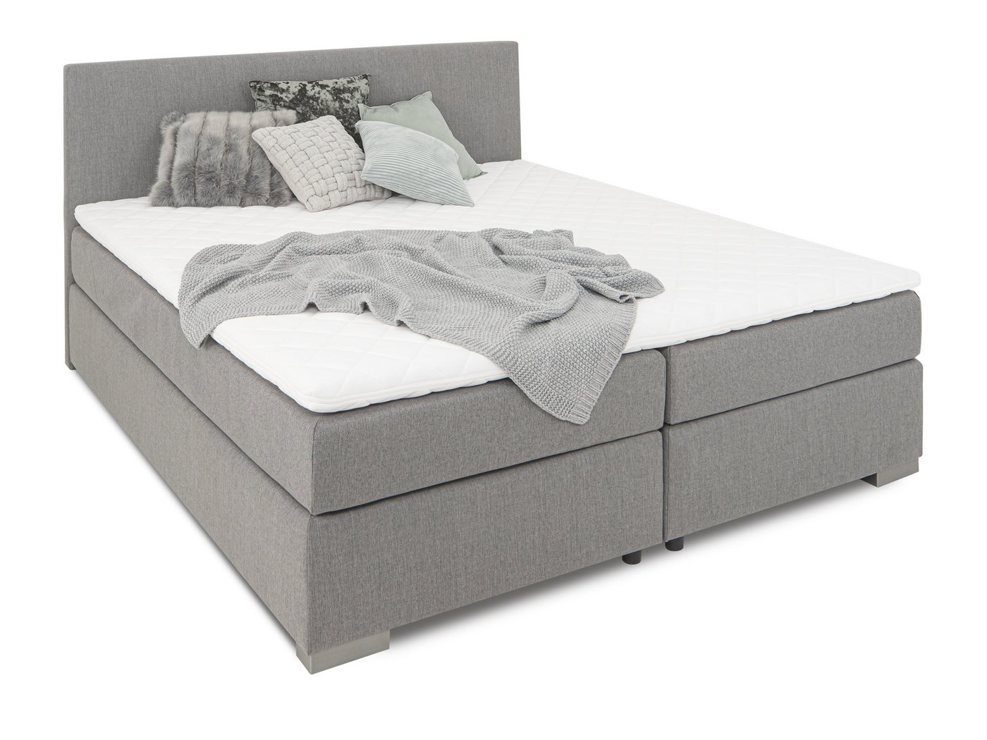 wonello Boxspringbett Arezzo, inkl. 5 cm Komfortschaum-Topper von wonello