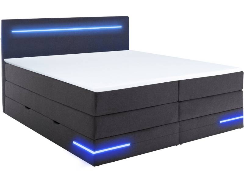 wonello Boxspringbett Daytona, mit LED Beleuchtung und Topper, wahlweise mit Bettkasten wonello Boxspringbett Daytona, mit LED Beleuchtung und Topper, wahlweise mit Bettkasten von wonello