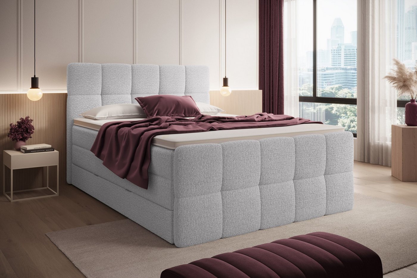 wonello Boxspringbett Madison 2, mit Bettkasten, Taschenfederkern-Matratzen und wonello premium Topper wonello Boxspringbett Madison 2, mit Bettkasten, Taschenfederkern-Matratzen und wonello premium Topper von wonello