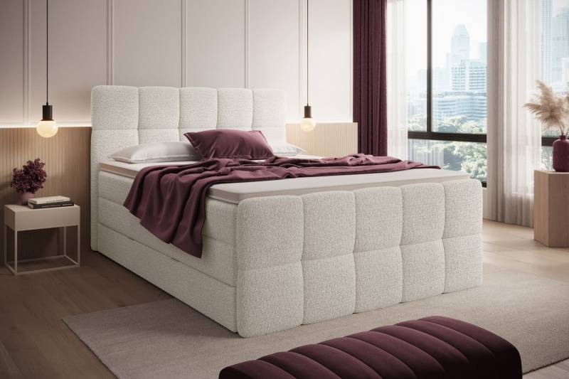 wonello Boxspringbett Madison 2, mit Bettkasten, Taschenfederkern-Matratzen und wonello premium Topper von wonello