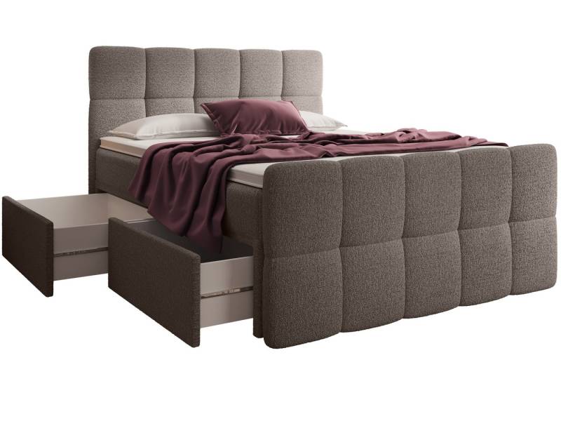 wonello Boxspringbett Madison 4, mit Schubladen (2x), Taschenfederkern-Matratzen und premium Topper von wonello