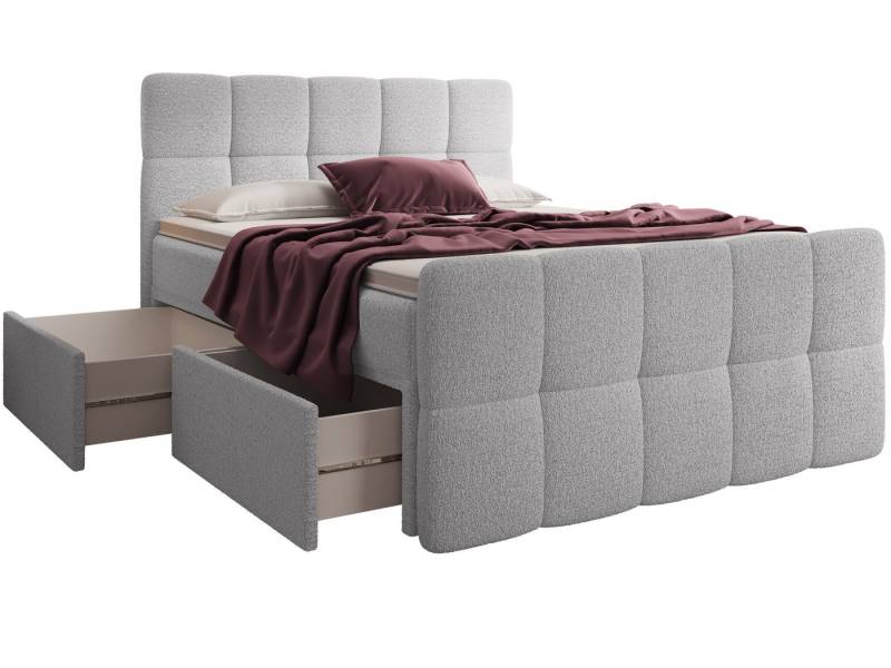 wonello Boxspringbett Madison 4, mit Schubladen (2x), Taschenfederkern-Matratzen und premium Topper von wonello