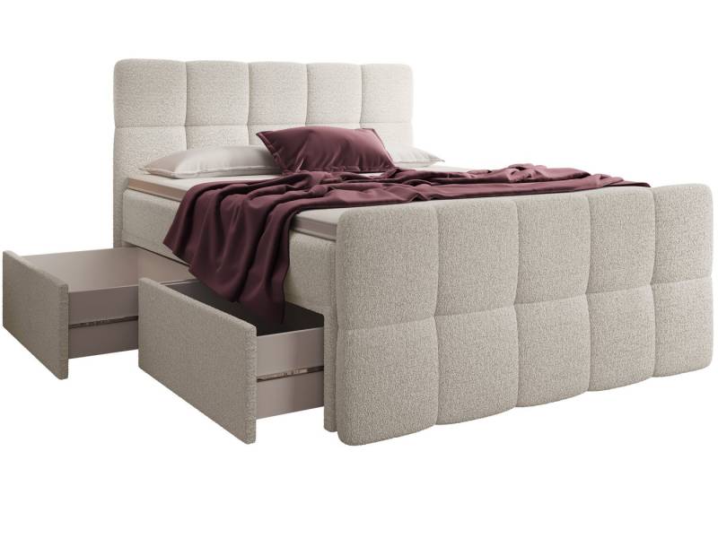 wonello Boxspringbett Madison 4, mit Schubladen (2x), Taschenfederkern-Matratzen und premium Topper von wonello