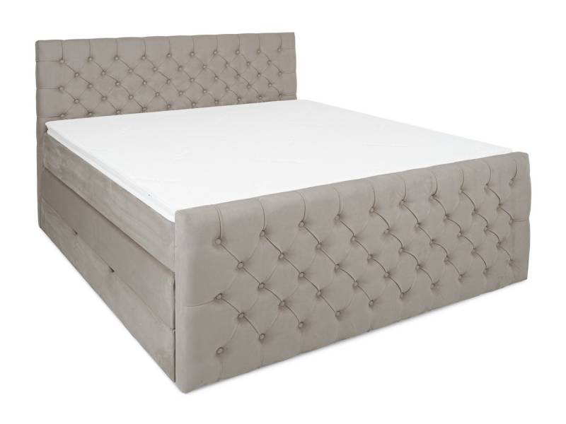 wonello Boxspringbett Victoria, mit Bettkasten, Matratzen und wonello premium Topper - edler Samt von wonello