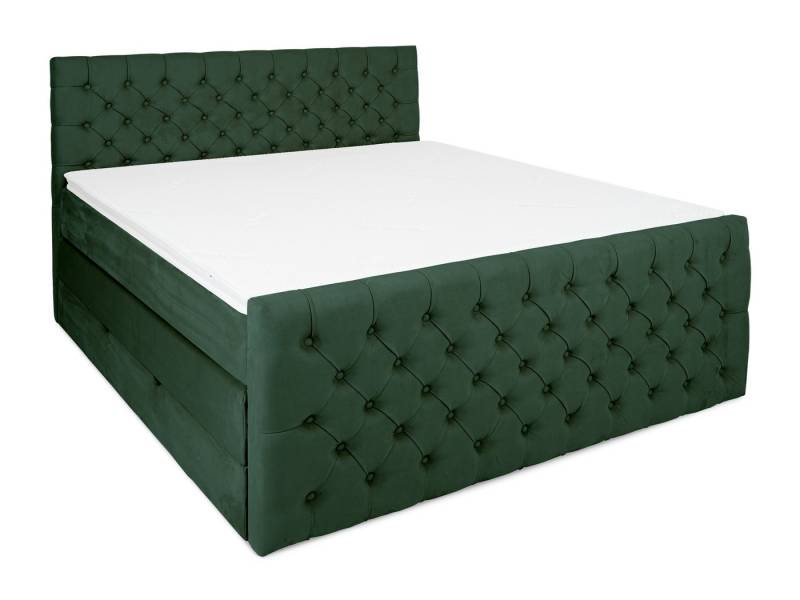 wonello Boxspringbett Victoria, mit Bettkasten, Matratzen und wonello premium Topper - edler Samt von wonello