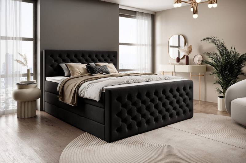 wonello Boxspringbett Victoria, mit Bettkasten, Matratzen und wonello premium Topper - edler Samt wonello Boxspringbett Victoria, mit Bettkasten, Matratzen und wonello premium Topper - edler Samt von wonello