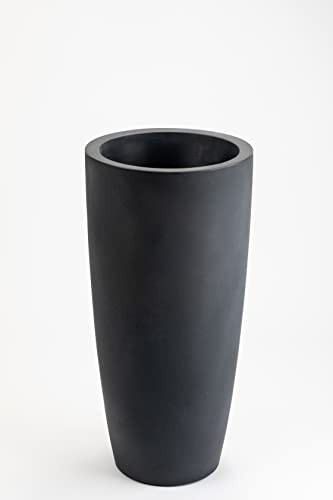 wonido Blumentopf/Pflanztopf, Höhe 90 cm, Ø 43 cm, anthrazit matt, 32 l Inhalt, aus Polypropylen von wonido