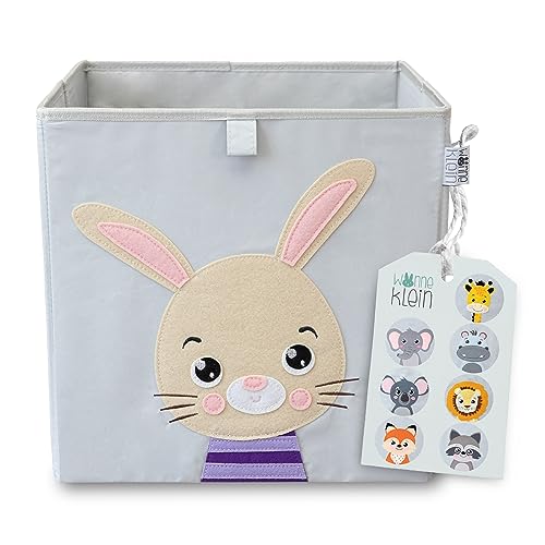 wonneklein Aufbewahrungsbox Kinder - 33x33x33 cm - Faltbare Spielzeugkiste mit Tiermotiv - Ordnungsbox für Kallax Regal - Kinderzimmer Aufbewahrung - Henry Hoppel wonneklein Aufbewahrungsbox Kinder - 33x33x33 cm - Faltbare Spielzeugkiste mit Tiermotiv - Ordnungsbox für Kallax Regal - Kinderzimmer Aufbewahrung - Henry Hoppel von wonneklein