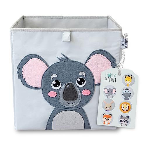 wonneklein Aufbewahrungsbox Kinder - 33x33x33 cm - Faltbare Spielzeugkiste mit Tiermotiv - Ordnungsbox für Kallax Regal - Kinderzimmer Aufbewahrung - Koko Koala von wonneklein