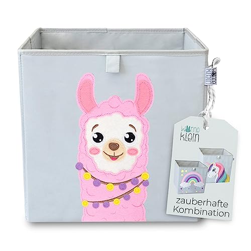 wonneklein Aufbewahrungsboxen für Kinder I Spielzeug Box 33x33x33 cm I Faltboxen Regal Kinderzimmer I Kallax Einsatz I Tier Motiv (Ani Alpaka) von wonneklein