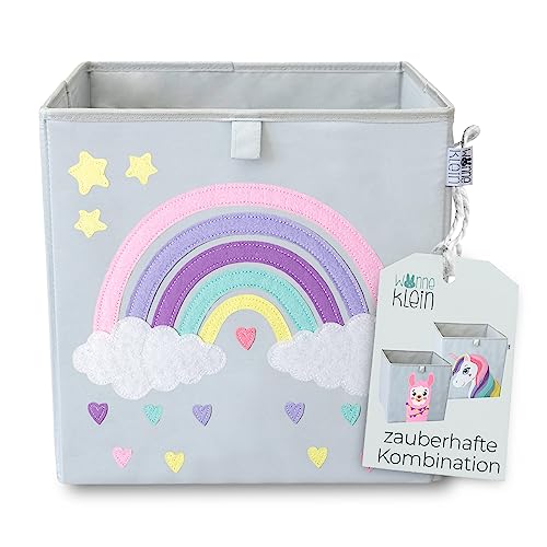 wonneklein Aufbewahrungsbox Kinder 33x33x33 cm - Faltbare Spielzeugkiste mit Tiermotiv – Ordnungsbox für Kallax Regal - Kinderzimmer Aufbewahrung für Spielzeug, Bücher & Kuscheltiere - Regenbogen wonneklein Aufbewahrungsbox Kinder 33x33x33 cm - Faltbare Spielzeugkiste mit Tiermotiv – Ordnungsbox für Kallax Regal - Kinderzimmer Aufbewahrung für Spielzeug, Bücher & Kuscheltiere - Regenbogen von wonneklein