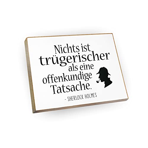 wood and color Kühlschrankmagnet mit Spruch | Handmade aus Buchenholz als tolle Geschenkidee | (Nichts ist trügerischer), 6,5 x 5 cm von wood and color