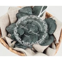 Christbaumanhänger | Acryl Personalisierter Weihnachtsschmuck Erstes Weihnachten Als Großer Bruder/Große Schwester Geschenkanhänger von woodandweddingdesign