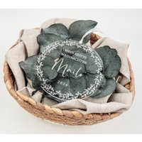 Christbaumanhänger | Acryl Personalisierter Weihnachtsschmuck Mein Erstes Weihnachten Geschenkanhänger von woodandweddingdesign
