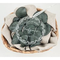 Christbaumanhänger | Acryl Personalisierter Weihnachtsschmuck Willst Du Meine Taufpatin Sein Geschenkanhänger von woodandweddingdesign
