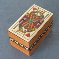 Kartenbox Kästchen Karten Poker Skat Rome von woodendreams2013