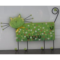 Kindergarderobe Garderobenhaken Kleiderhaken Katze von woodendreams2013