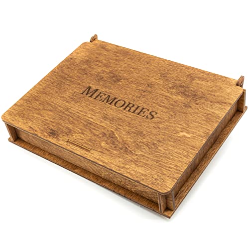 woodmanucom Fotokiste 15x23 Größe | Foto Aufbewahrungsbox Geschenk Idea | Box für Fotos | Fotobox Aufbewahrungsbox | Fotoalbum Holz | Ideal fur Foto Aufbewahrung und als Geschenkbox von woodmanucom