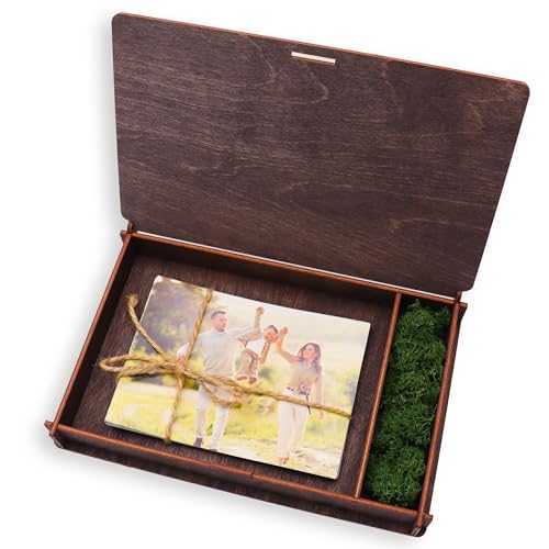 woodmanucom Fotokiste mit Gravur | Foto Aufbewahrungsbox Geschenk Idea | Box für Fotos | Fotobox Aufbewahrungsbox | Fotoalbum Holz | Ideal fur Foto Aufbewahrung | Geschenkbox (13x18, Palisander) von woodmanucom