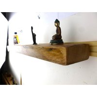 Regal Konsole Schwebend Altholz Eiche Weinfass Daube Massiv Unikat Nachhaltig Upcycling Handgefertigt von woodreused