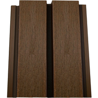 Fassadenverkleidung aus WPC Coextrusion, 33 mm (S) x 140 mm (B / Deckbreite) x 360 cm, TEAK, Länge 3,6 m, Oberfläche: gebürstet matt (Serie WE60) von woodstore24