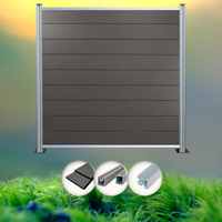 Komplettset Norderney anthrazit (6 x Zaun + 7 Pfosten silber) von woodstore24