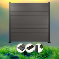 Komplettset Norderney anthrazit (7 x Zaun + 8 Pfosten anthrazit) von woodstore24