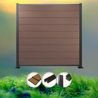 Komplettset Norderney braun  (2 x Zaun + 3 Pfosten anthrazit) von woodstore24