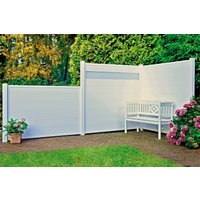 Steckzaunsystem Komplettbausatz weiß 180 x 180 cm (Serie Juist) von woodstore24