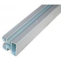Universal WPC Zaun Pfosten (Aluminium) für Sichtschutz / Steckzaun, 68 x 68 x 1950 mm, silber eloxiert, ohne Zubehör von woodstore24