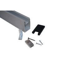 Universal Wandanschluss U-Profil Aluminium für WPC Zäune, silber, geeignet für Füllelemente bis 20 mm, 68 mm x 40 mm, Länge: 1,40 m von woodstore24