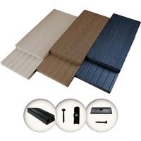 WPC Komplettset Massiv WoodoMalta 18 x 146 mm-anthrazit-4 m-26 m² von woodstore24