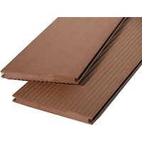 WPC Massivdiele WoodoKosXXL 20 x 200 mm, 4 m lang, rehbraun geriffelt / glatt, beidseitig begehbar von woodstore24