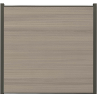 XXXL Premium Komplettset, WPC Coex. Zaun, grau meliert, 20 mm (S) x 1790 mm (B) x 1750 mm (H), Modulares Zaunsystem / Sichtschutz / Steckzaun inkl. Start- und Abschlussprofil (Serie WoodoSylt ohne Pfosten) von woodstore24