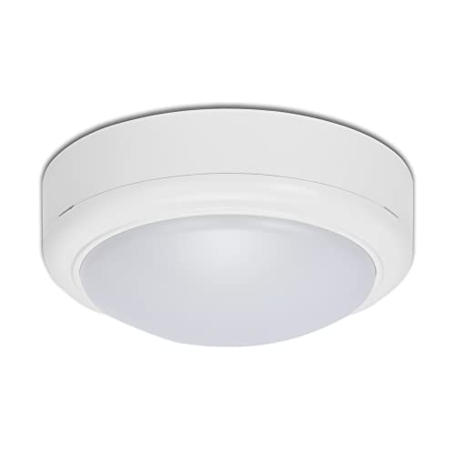 Wookot LED bulkhead, Badlampe mit Bewegungsmelder inner, 24w, IP65, 4000K, Neutralweiß, LED runden Keller, Mikrowelleninduktion lampe, Schott lampe, Wasserfest Badlampe von Wookot