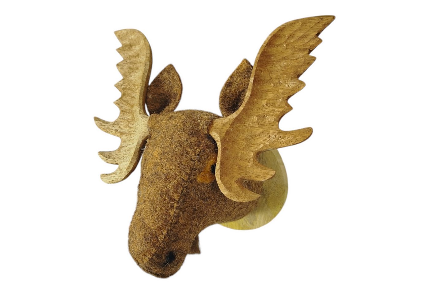 woolimals Wanddekoobjekt woolimals Elch Eugen Trophäe aus Wolle woolimals Wanddekoobjekt woolimals Elch Eugen Trophäe aus Wolle von woolimals