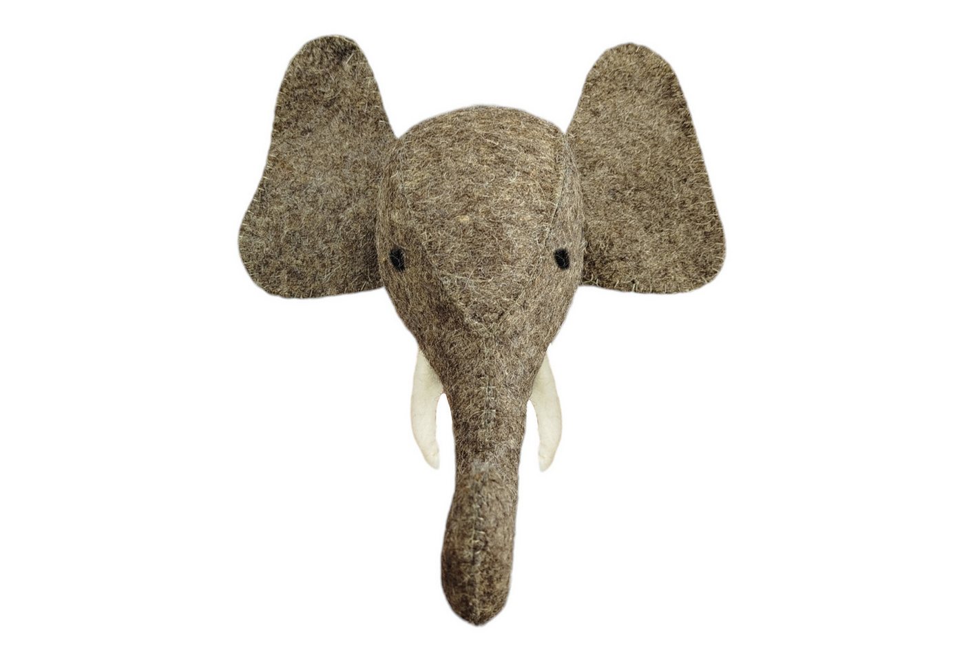 woolimals Wanddekoobjekt woolimals Elefant Eberhard Trophäe aus Wolle woolimals Wanddekoobjekt woolimals Elefant Eberhard Trophäe aus Wolle von woolimals