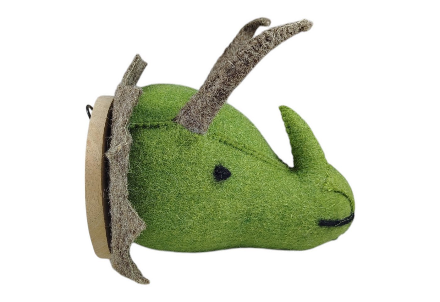 woolimals Wanddekoobjekt woolimals Triceratops Tobi Trophäe aus Wolle woolimals Wanddekoobjekt woolimals Triceratops Tobi Trophäe aus Wolle von woolimals
