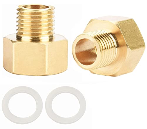 Messing Reduzierstück/Reduzierung Erweiterung 1/4 Zoll auf 3/8 Zoll Messing Fitting Reduzierverlängerung Muffennippel Reduziert 1/4 Zoll auf 3/8 Zoll Reduzierstück/Reduzierrohr von woonyee