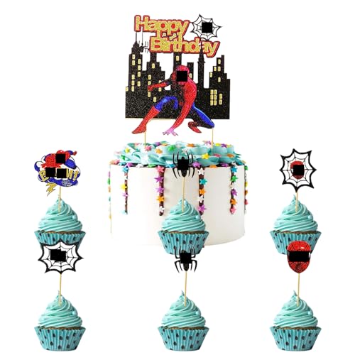 7 Stück Neu Kuchendekorationen Geburtstagstorte Dekoration Cupcake-Topper Dekoration Ornamente Partyzubehör von wopin