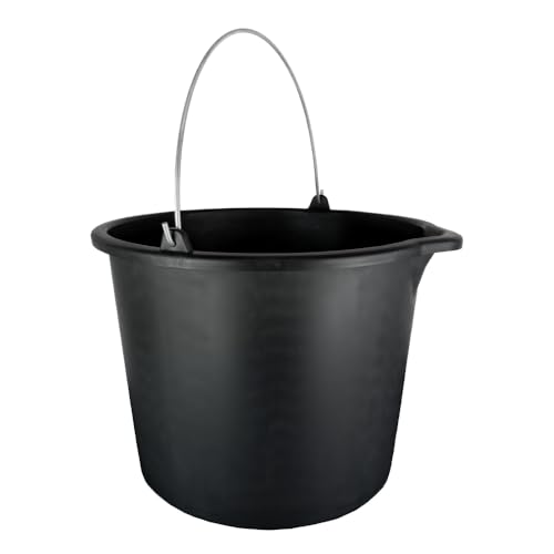 Baueimer 16L Skala Wassereimer mit Ausguss Mörteleimer Putzeimer Garteneimer PVC 12/16 / 20L (16 Liter (1 Stück)) von woplus