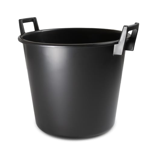 Baueimer 40 Liter Rund Mörtelkübel Kunststoff Schwarz Mörteleimer Mörtelwanne Zwei Griffe PVC Baueimer 40 Liter Rund Mörtelkübel Kunststoff Schwarz Mörteleimer Mörtelwanne Zwei Griffe PVC von woplus
